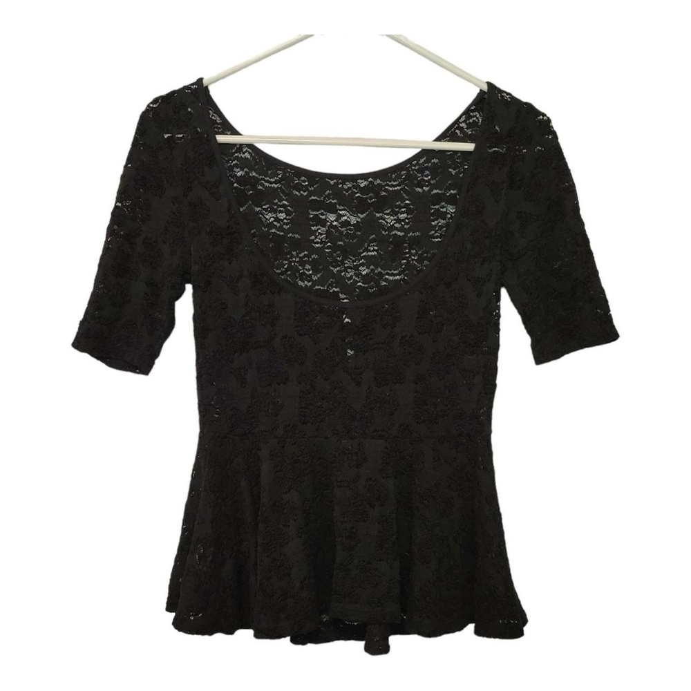 Free People Women's Black Blouse